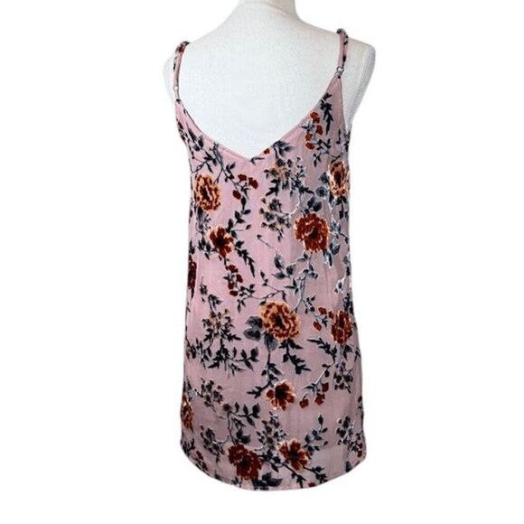 L.A. Hearts Burnout Sheer Slip Dress with Velvet Floral Print Pink Size XS - Picture 4 of 13
